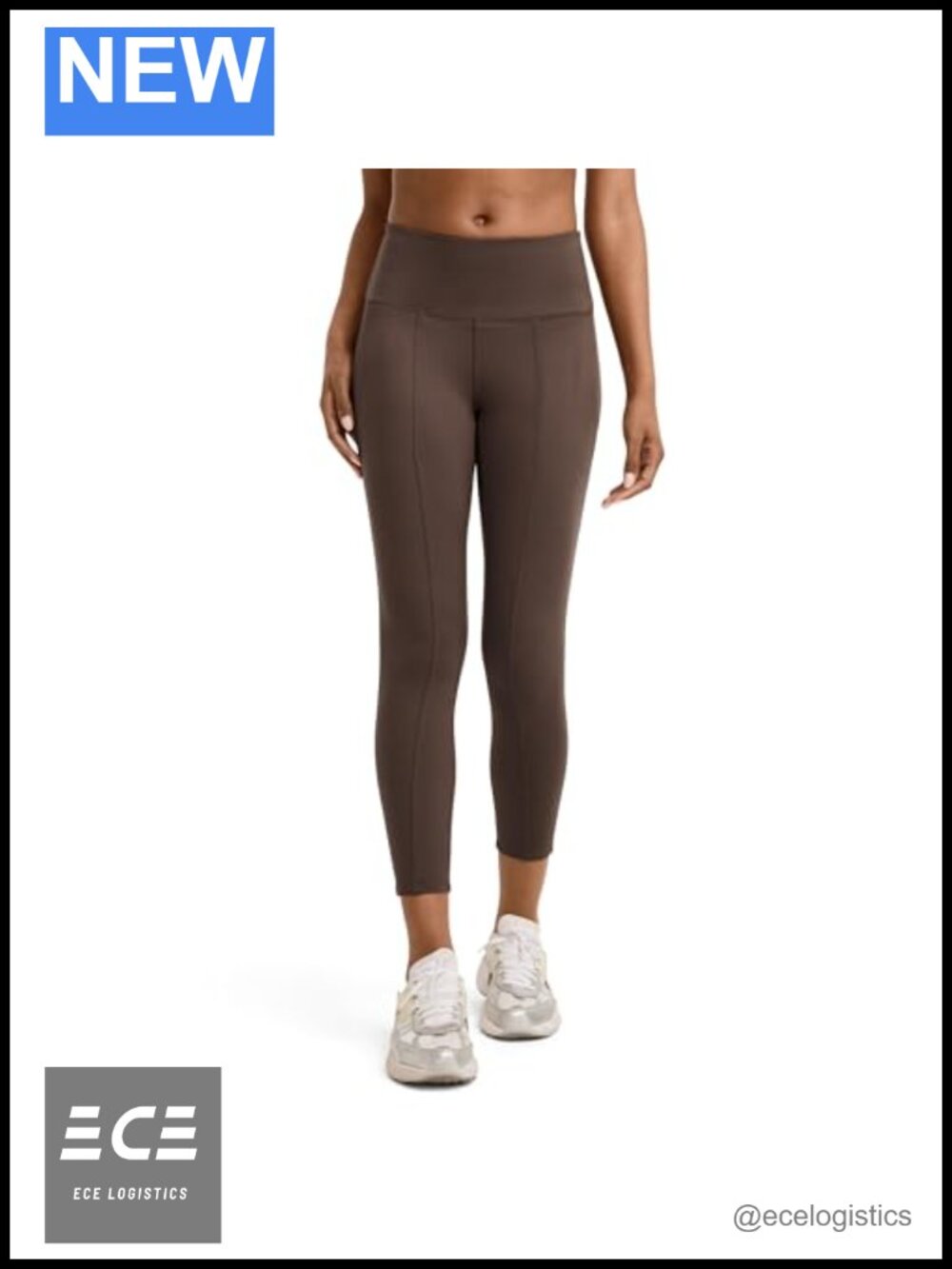 Pintuck Pocket Crop Leggings High Rise Athletic Polyester Spandex